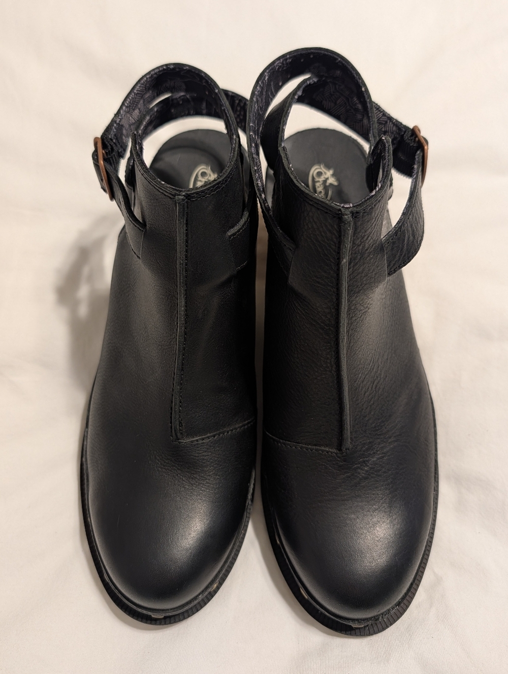Chaco Cataluna Clog Leather Heeled Mules Size 10 - Picture 2 of 11